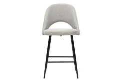 Miliboo Barhocker grauer Stoff mit Samteffekt H65cm (2er-Set) COSETTE* Barhocker