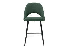 Miliboo Barhocker grüner Stoff mit Samteffekt H65cm (2er-Set) COSETTE* Barhocker