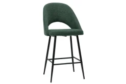 Miliboo Barhocker grüner Stoff mit Samteffekt H65cm (2er-Set) COSETTE* Barhocker