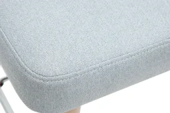 Miliboo Barhocker HASTA skandinavisches Design hellgrauer Bezug H65 cm (2er-Set)* Barhocker