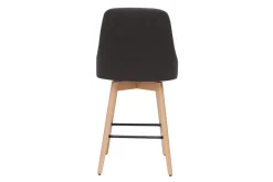 Miliboo Barhocker HASTA skandinavisches Design dunkelgrauer Bezug H65 cm (2er-Set)* Barhocker