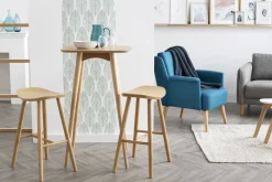 Miliboo Barhocker helles Holz H65 cm (2er-Set) DEMORY* Barhocker