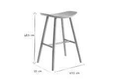 Miliboo Barhocker helles Holz H65 cm (2er-Set) DEMORY* Barhocker