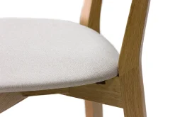 Miliboo Barhocker helles Holz und beiger Stoff H65 cm (2er-Set) LUCIA* Barhocker