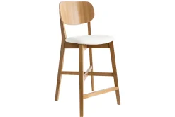 Miliboo Barhocker helles Holz weiß 65 cm (2er-Set) LUCIA* Barhocker