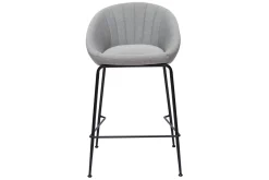 Miliboo Barhocker hellgrauer Stoff 65cm (2er Set) SHERU* Barhocker