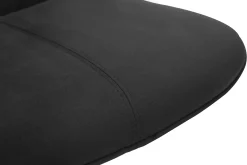 Miliboo Barhocker höhenverstellbar und um 360° drehbar aus schwarzem Stoff mit Samteffekt und Metall (2er-Set) BOOST* Barhocker