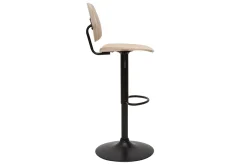 Miliboo Barhocker höhenverstellbar helles Holz mit schwarzem Metall CLASH* Barhocker