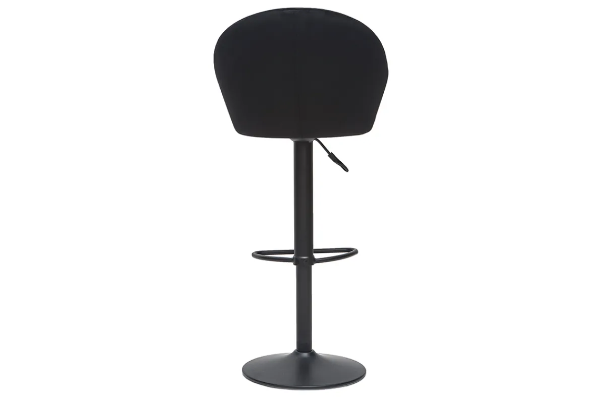 Miliboo Barhocker, höhenverstellbar, schwarzer Samt IZAAC* Barhocker
