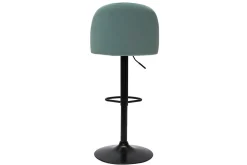 Miliboo Barhocker höhenverstellbar aus hellgrünem Samt und schwarzem Metall (2er-Set) CELESTE* Barhocker