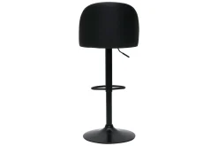 Miliboo Barhocker höhenverstellbar schwarzes Polyurethan und schwarzes Metall (2er-Set) CELESTE* Barhocker