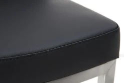 Miliboo Barhocker höhenverstellbar schwarz und verchromter Stahl (2er-Set) KYLE* Barhocker