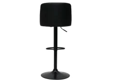 Miliboo Barhocker höhenverstellbar schwarzes Polyurethan und schwarzes Metall (2er-Set) MONTI* Barhocker