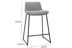 Miliboo Barhocker in blassgrünem Stoff mit Samteffekt und Metallfuß H65 cm (2er-Set) BOOST* Barhocker
