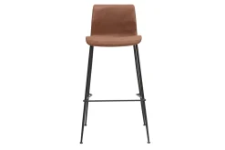 Miliboo Barhocker in braunem Antik-Look und schwarzes Metall H75 cm (2er-Set) HAROLD* Barhocker