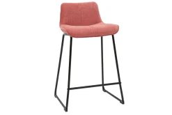 Miliboo Barhocker in Terracotta mit Samteffekt-Stoff und Metall H65 cm (2er-Set) BOOST* Barhocker
