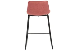 Miliboo Barhocker in Terracotta mit Samteffekt-Stoff und Metall H65 cm (2er-Set) BOOST* Barhocker