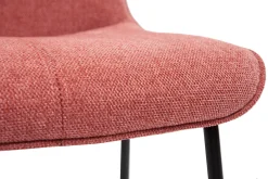 Miliboo Barhocker in Terracotta mit Samteffekt-Stoff und Metall H65 cm (2er-Set) BOOST* Barhocker