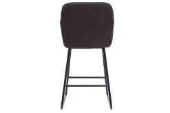 Miliboo Barhocker mit Samteffekt dunkelgrau H65 cm (2er-Set) AMIKA* Barhocker