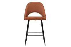 Miliboo Barhocker rostbrauner Stoff mit Samteffekt H65cm (2er-Set) COSETTE* Barhocker