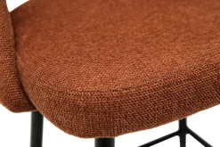 Miliboo Barhocker rostbrauner Stoff mit Samteffekt H65cm (2er-Set) COSETTE* Barhocker