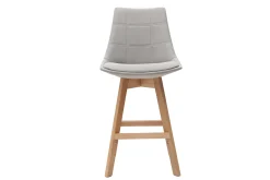 Miliboo Barhocker skandinavisch Hellgrau 65 cm (2er-Set) MATILDE* Barhocker