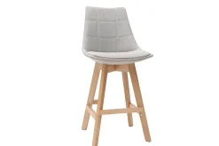 Miliboo Barhocker skandinavisch Hellgrau 65 cm (2er-Set) MATILDE* Barhocker