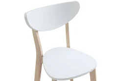 Miliboo Barhocker skandinavisch Weiß und Holz 75 cm 2er-Set LEENA* Barhocker