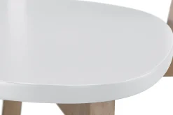 Miliboo Barhocker skandinavisch Weiß und Holz 75 cm 2er-Set LEENA* Barhocker