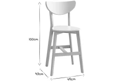 Miliboo Barhocker skandinavisch Weiß und Holz 65cm 2er-Set LEENA* Barhocker