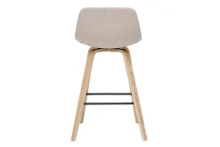 Miliboo Barhocker skandinavisches Design beige und Holz H65 cm (2er-Set) NONIE* Barhocker