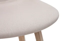 Miliboo Barhocker skandinavisches Design beige und Holz H65 cm (2er-Set) NONIE* Barhocker