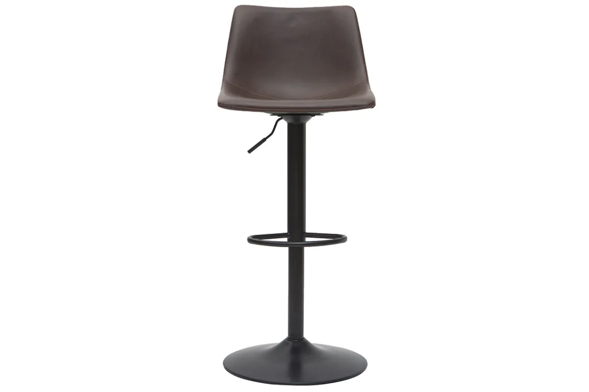 Miliboo Barhocker Vintage PU braun 2er Set NEW ROCK* Barhocker
