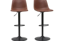 Miliboo Barhocker Vintage PU Hellbraun 2er Set NEW ROCK* Barhocker