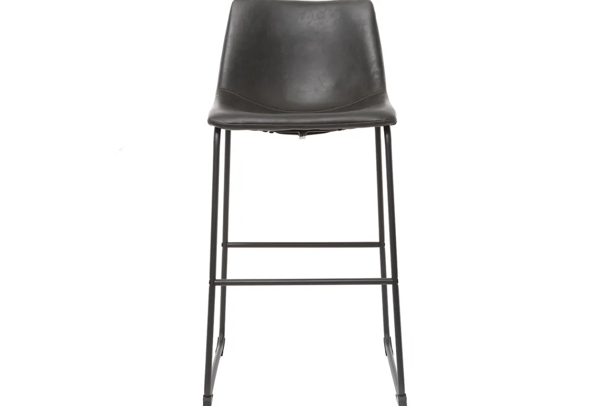 Miliboo Barhocker Vintage PU Schwarz 73 cm 2er Set NEW ROCK* Barhocker