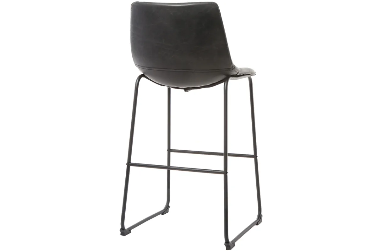 Miliboo Barhocker Vintage PU Schwarz 73 cm 2er Set NEW ROCK* Barhocker