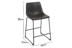 Miliboo Barhocker Vintage Schwarz 61cm 2er Set NEW ROCK* Barhocker