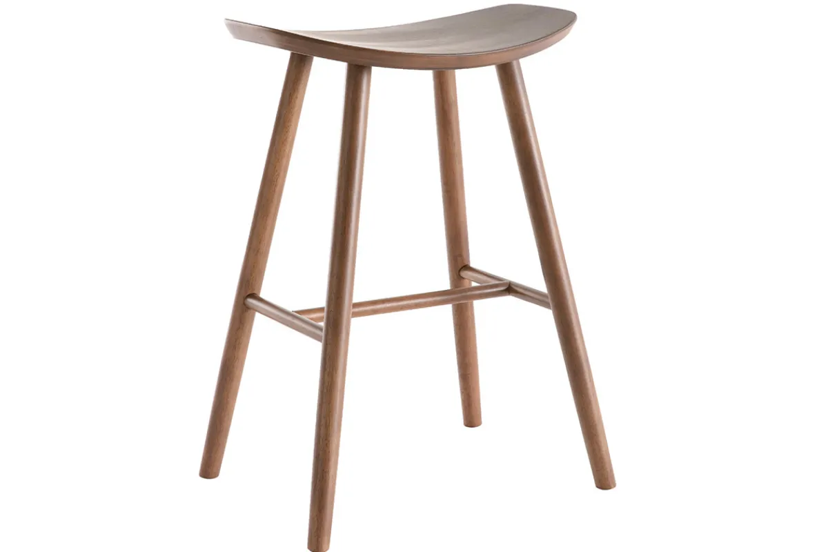 Miliboo Barhocker walnussfarben H65 cm (2er-Set) DEMORY* Barhocker