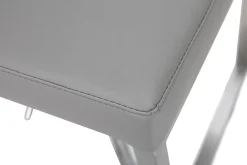 Miliboo Barhocker zeitgenössisches Design Metall und PU Weiß - KYLE* Barhocker