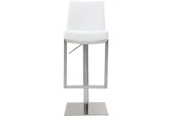 Miliboo Barhocker zeitgenössisches Design Metall und PU Weiß - KYLE* Barhocker