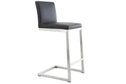 Miliboo Barhocker zeitgenössisches Design - Aluminium und PU Schwarz - STELLAR (2-er Set)* Barhocker