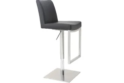Miliboo Barhocker zeitgenössisches Design - Metall und PU Schwarz - KYLE* Barhocker