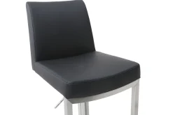 Miliboo Barhocker zeitgenössisches Design - Metall und PU Schwarz - KYLE* Barhocker