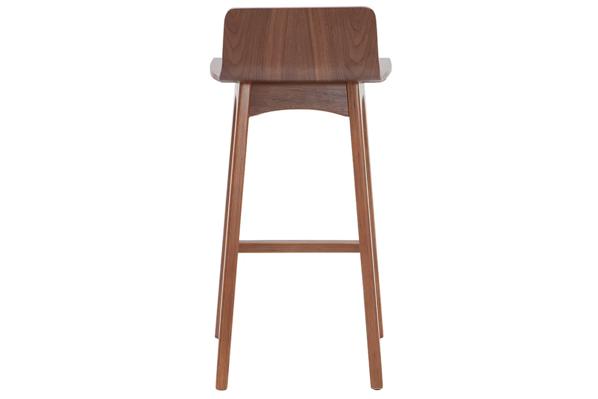Miliboo Barstuhl aus dunklem Holz 65 cm BALTIK* Barhocker