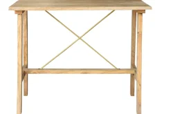 Miliboo Bartisch aus Mangoholz und goldenem Metall L130 cm MARGHA* Bartische/ Bar