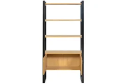 Miliboo Bücherregal aus hellem Holz, Eiche und schwarzem Metall H195 cm OPAL* Bücherregale|Bücherregale