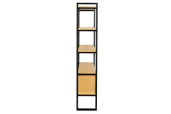 Miliboo Bücherregal aus hellem Holz, Eiche und schwarzem Metall H195 cm OPAL* Bücherregale|Bücherregale
