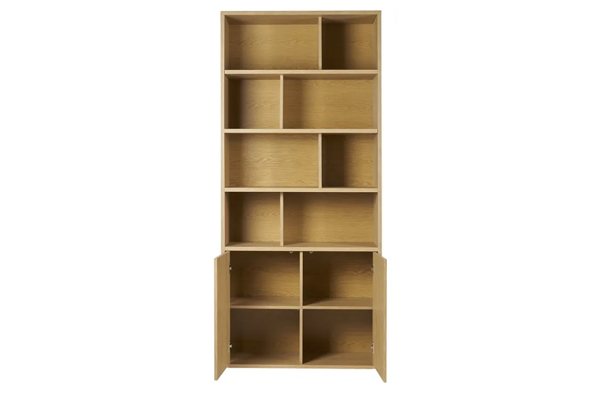 Miliboo Bücherregal mit hellem Eichenholzfinish B92 cm NAGANO* Bücherregale|Bücherregale