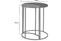 Miliboo Beistelltisch aus schwarzem und goldfarben lackiertem Metall TOSCANE* Beistelltische