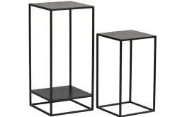 Miliboo Beistelltischchen aus schwarzem Metall (2 Stück) IGGY* Konsolentische|Beistelltische